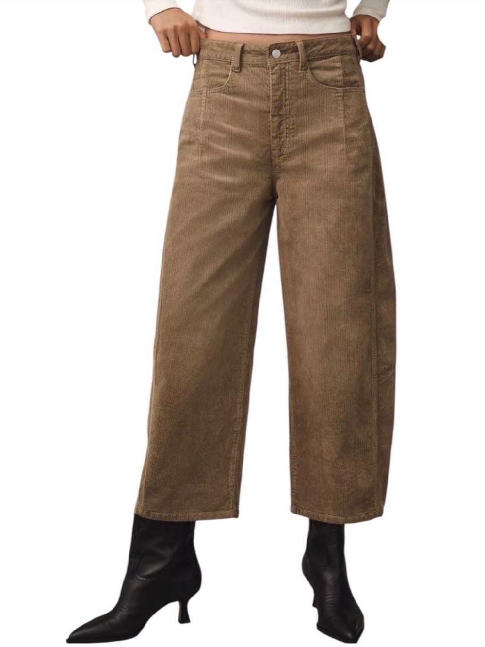 Pilcro The Kenna Heritage Mid-Rise Barrel Jeans Corduroy Sz 26P